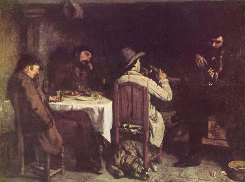 Gustave Courbet After Dinner at Ornans oil painting picture